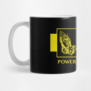 Powered by Prayer (Gold) Mug